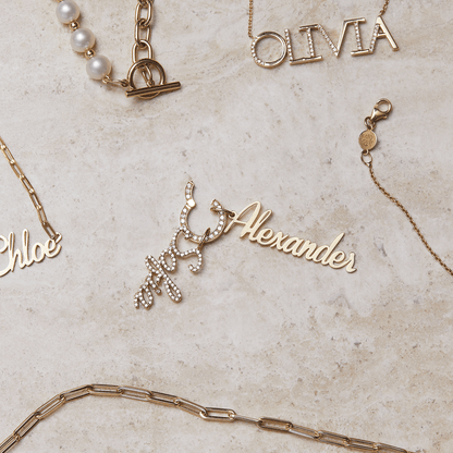 custom personalized personalised silver gold jewellery