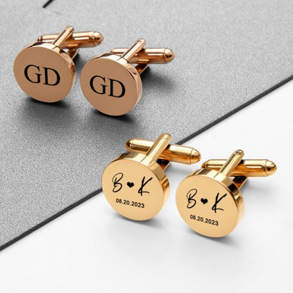 Personalized Initial Engraved Cufflink - LuxuryBring