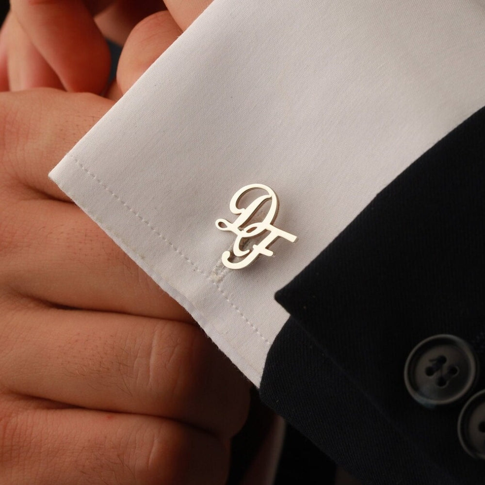 Personalised Monogram Cufflinks for Groom - LuxuryBring