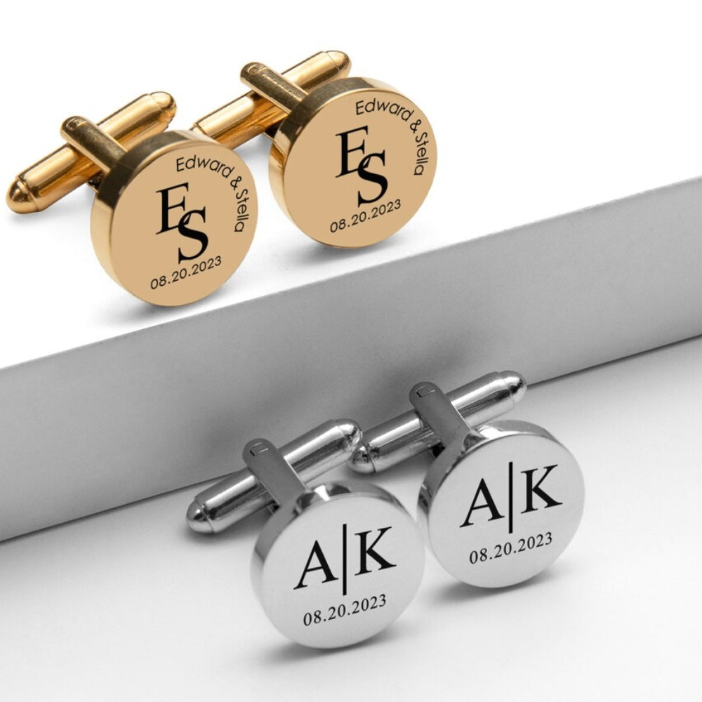 Personalized Initial Engraved Cufflink - LuxuryBring