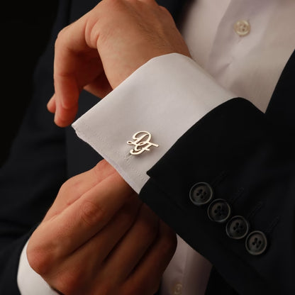 Personalised Monogram Cufflinks for Groom - LuxuryBring