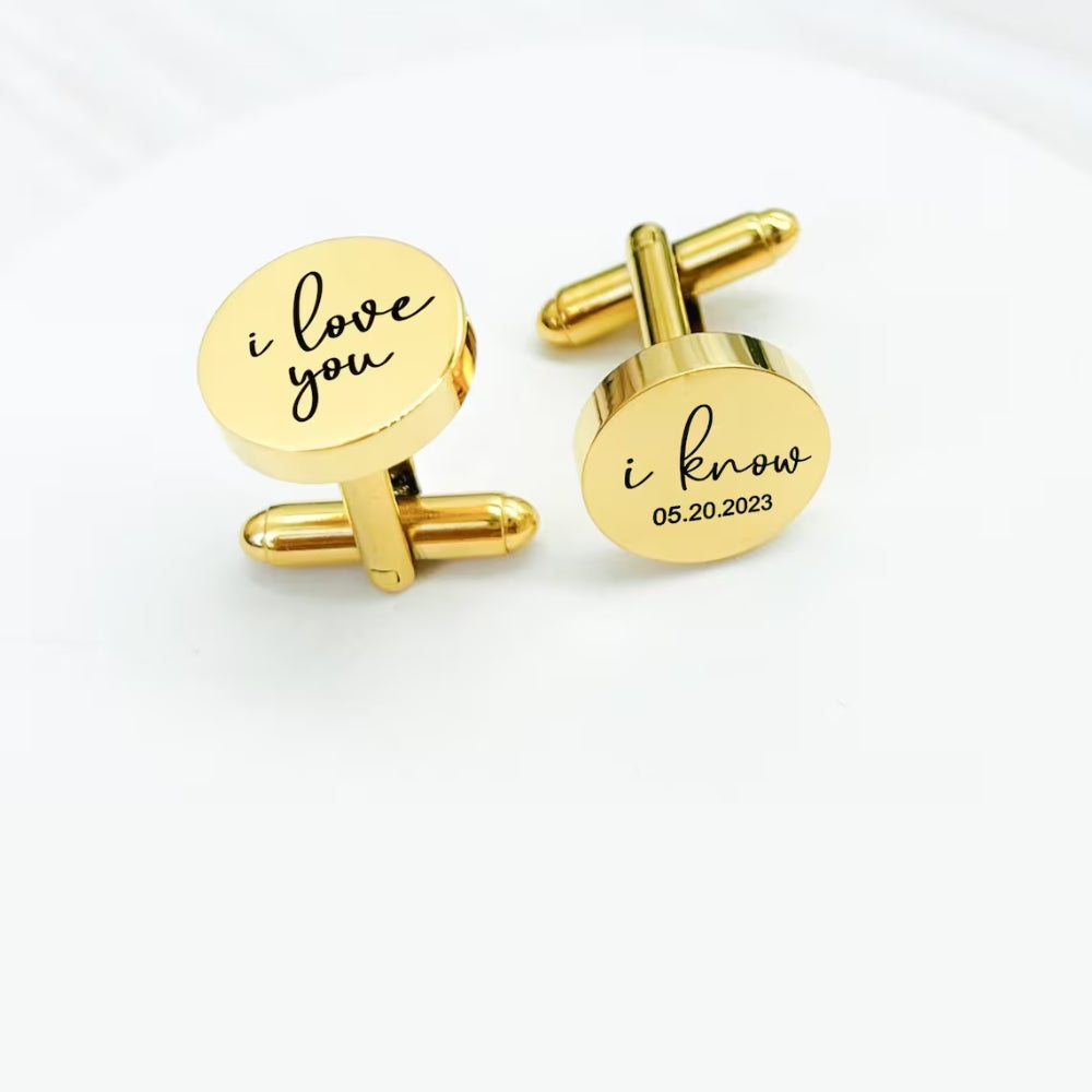 Personalized Name Cufflinks Perfect for groomsmen gifts - LuxuryBring