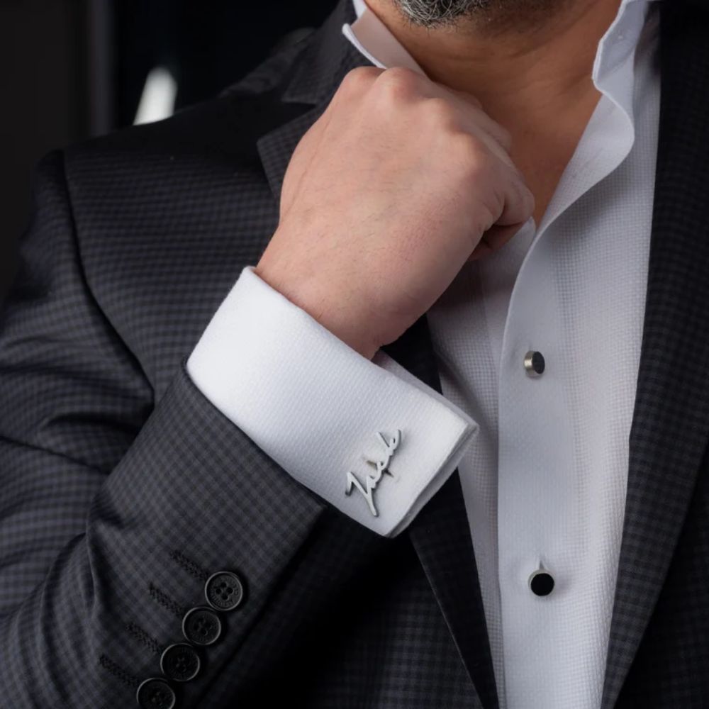 Personalized Signature Style Wedding Cufflinks - LuxuryBring