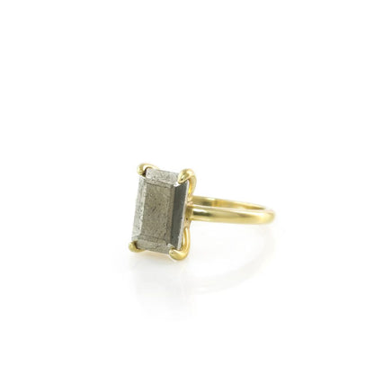 925 Sterling Silver Gold Filled Pyrite Ring - LuxuryBring