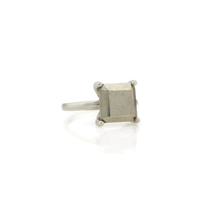 925 Sterling Silver Natural Pyrite Ring - LuxuryBring