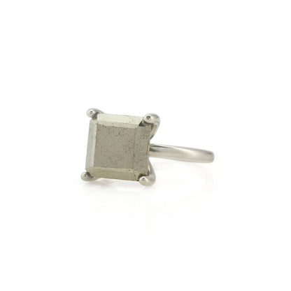 925 Sterling Silver Natural Pyrite Ring - LuxuryBring