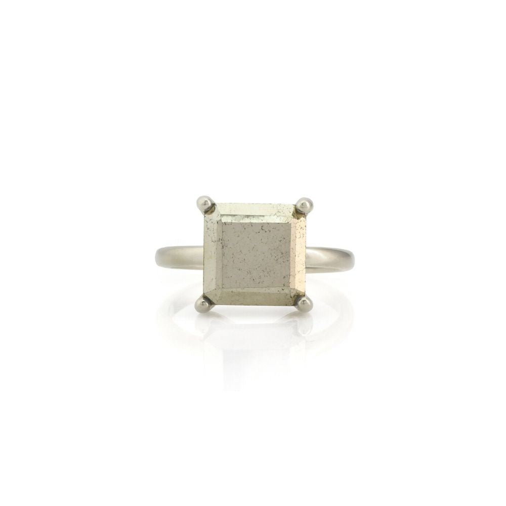 925 Sterling Silver Natural Pyrite Ring - LuxuryBring