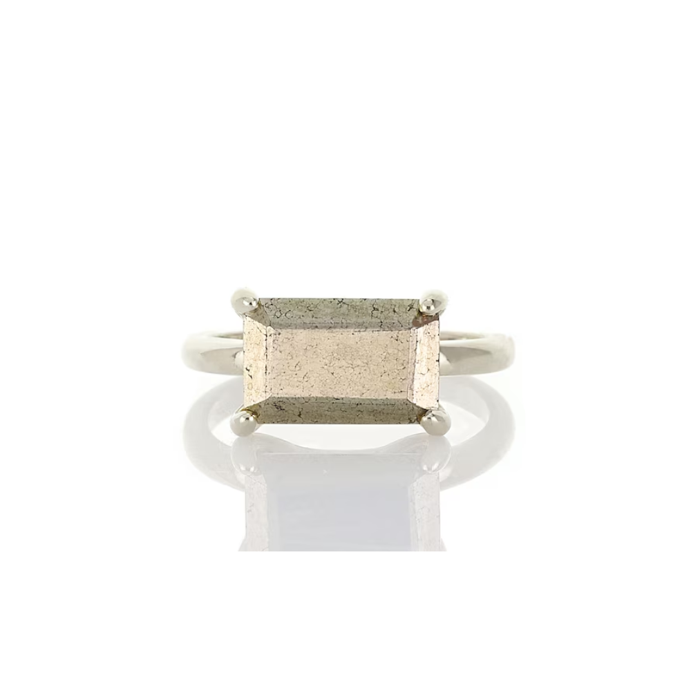 925 Sterling Silver Pyrite Ring - LuxuryBring