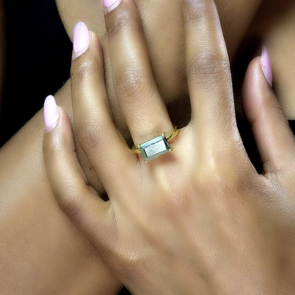 925 Sterling Silver Pyrite Ring - LuxuryBring