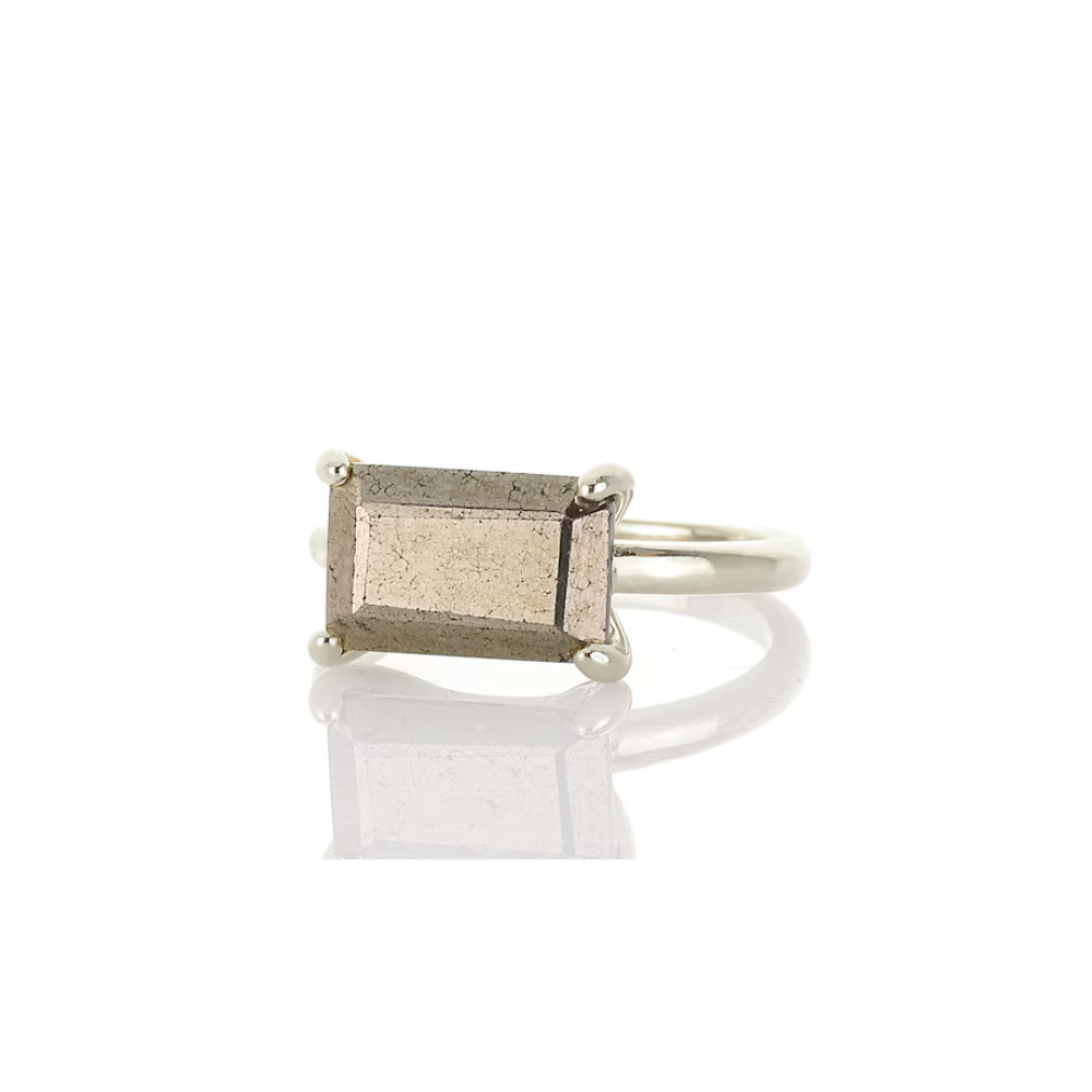 925 Sterling Silver Pyrite Ring - LuxuryBring