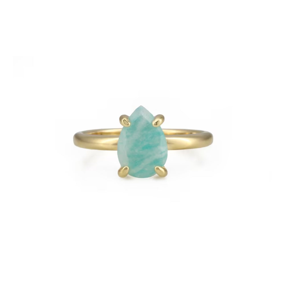 Amazonite Gemstone Ring - LuxuryBring