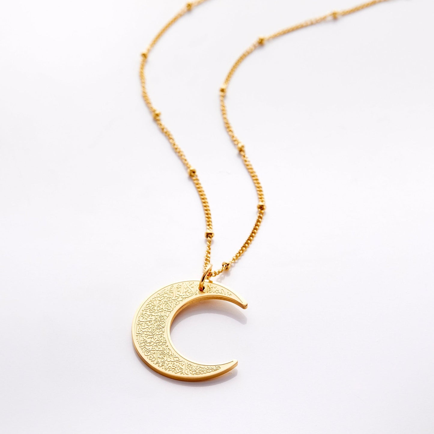 Ayatul Kursi Crescent Necklace - LuxuryBring