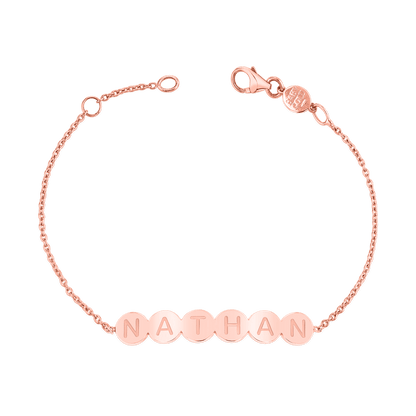 Personalised Bubble Round Engravable ID Bracelet - LuxuryBring