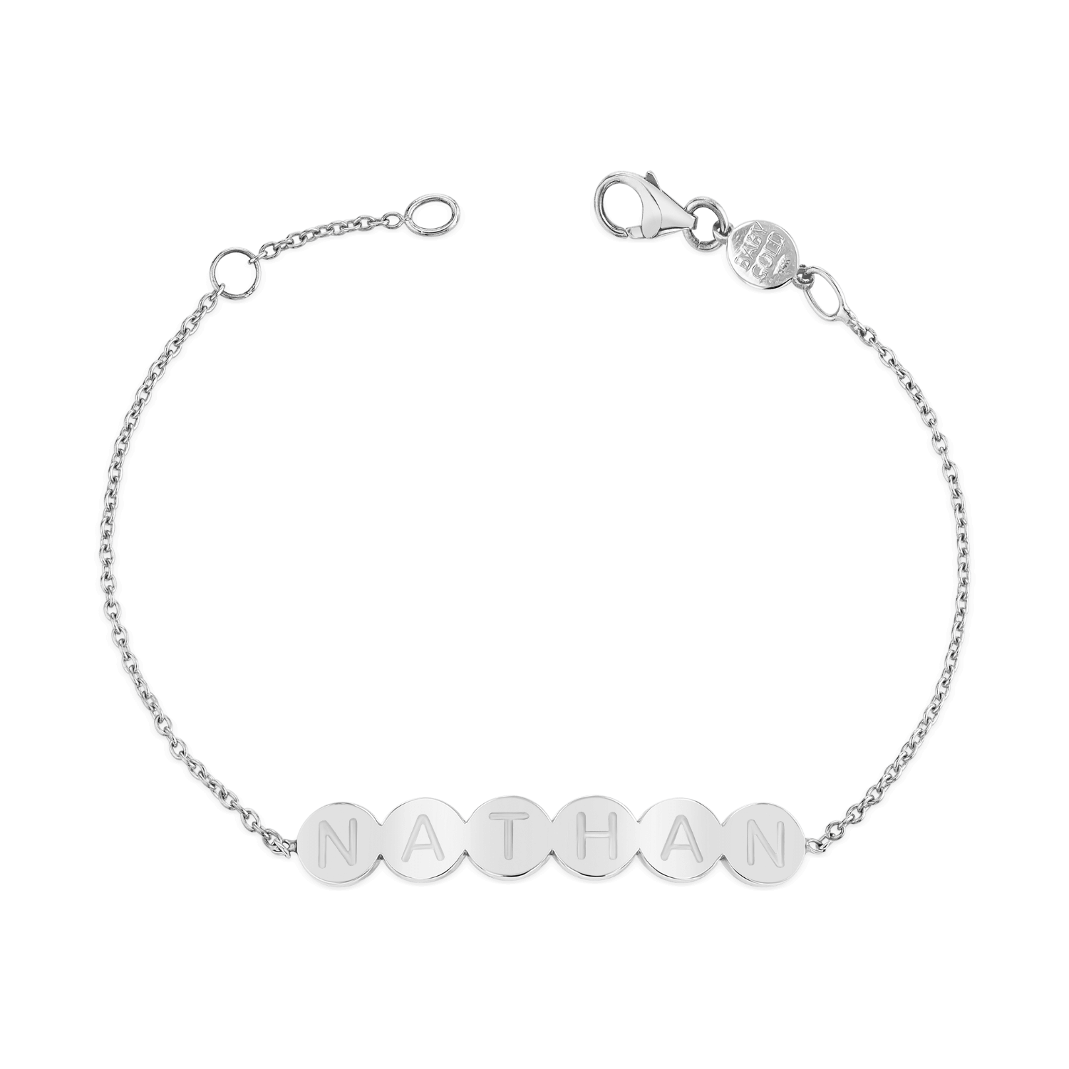 Personalised Bubble Round Engravable ID Bracelet - LuxuryBring