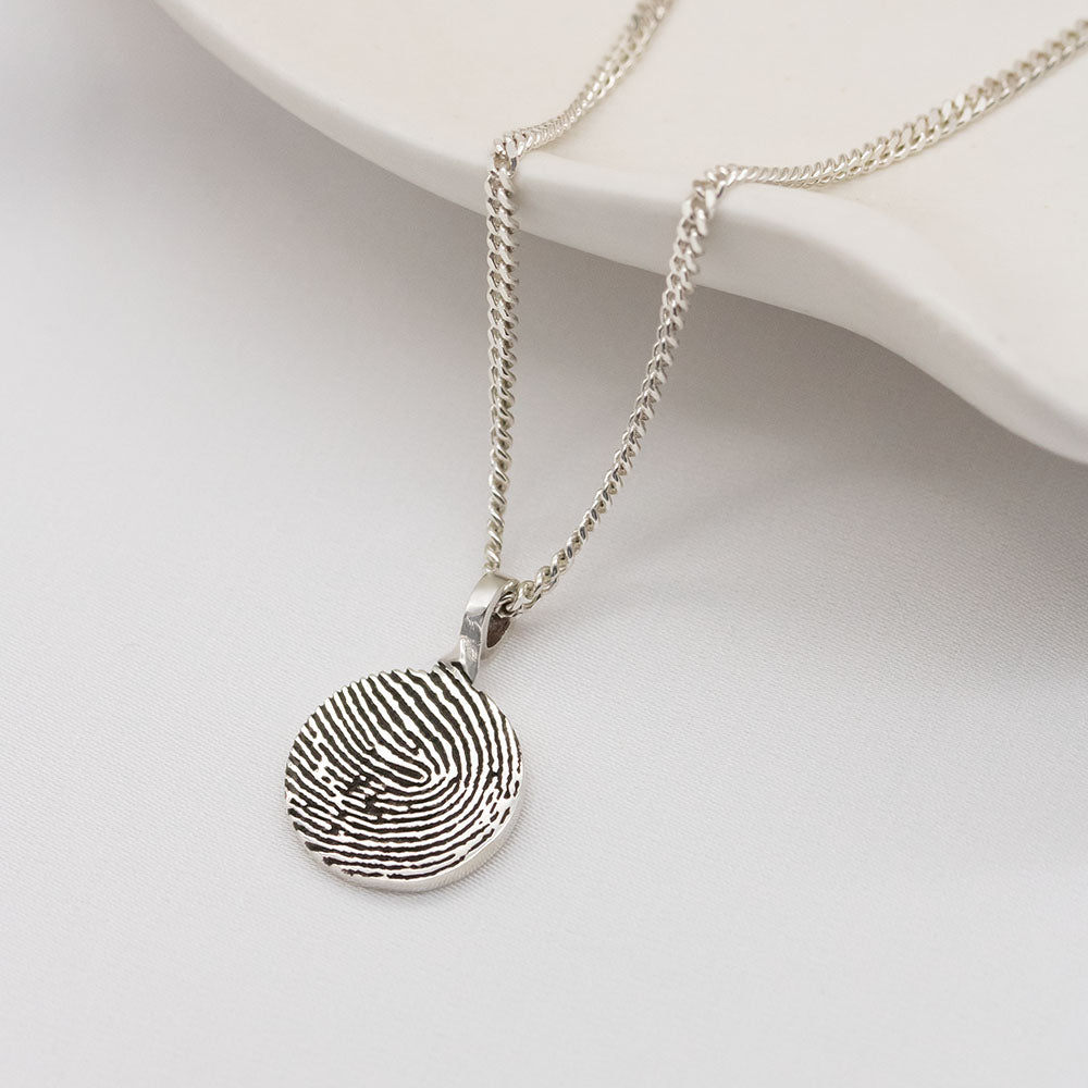 Personalized Coin Fingerprint Pendant - LuxuryBring