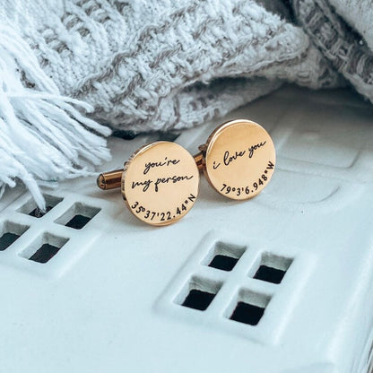 Custom Anniversary Gift Cufflinks - LuxuryBring