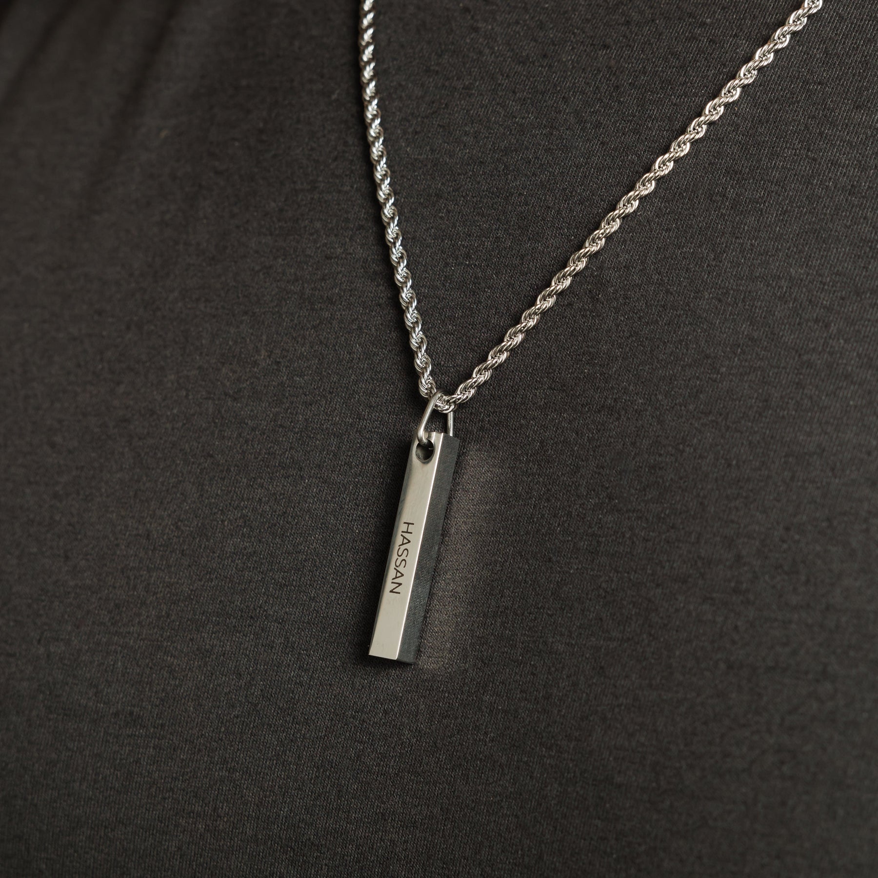 Custom Bar Necklace for Men - LuxuryBring