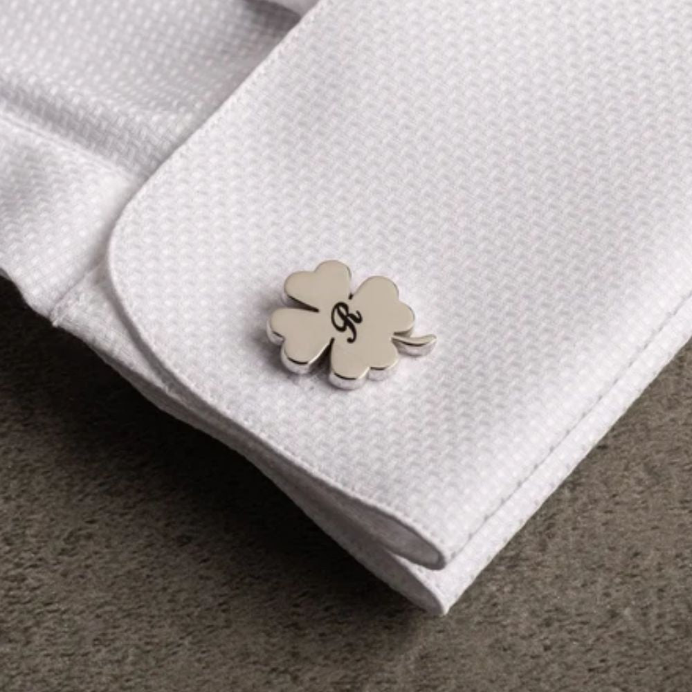 Custom Four Leaf Clover Cufflinks - LuxuryBring