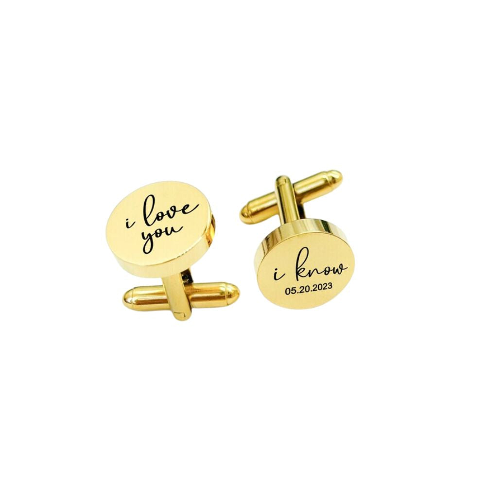 Custom Initials and Date Cufflinks - LuxuryBring