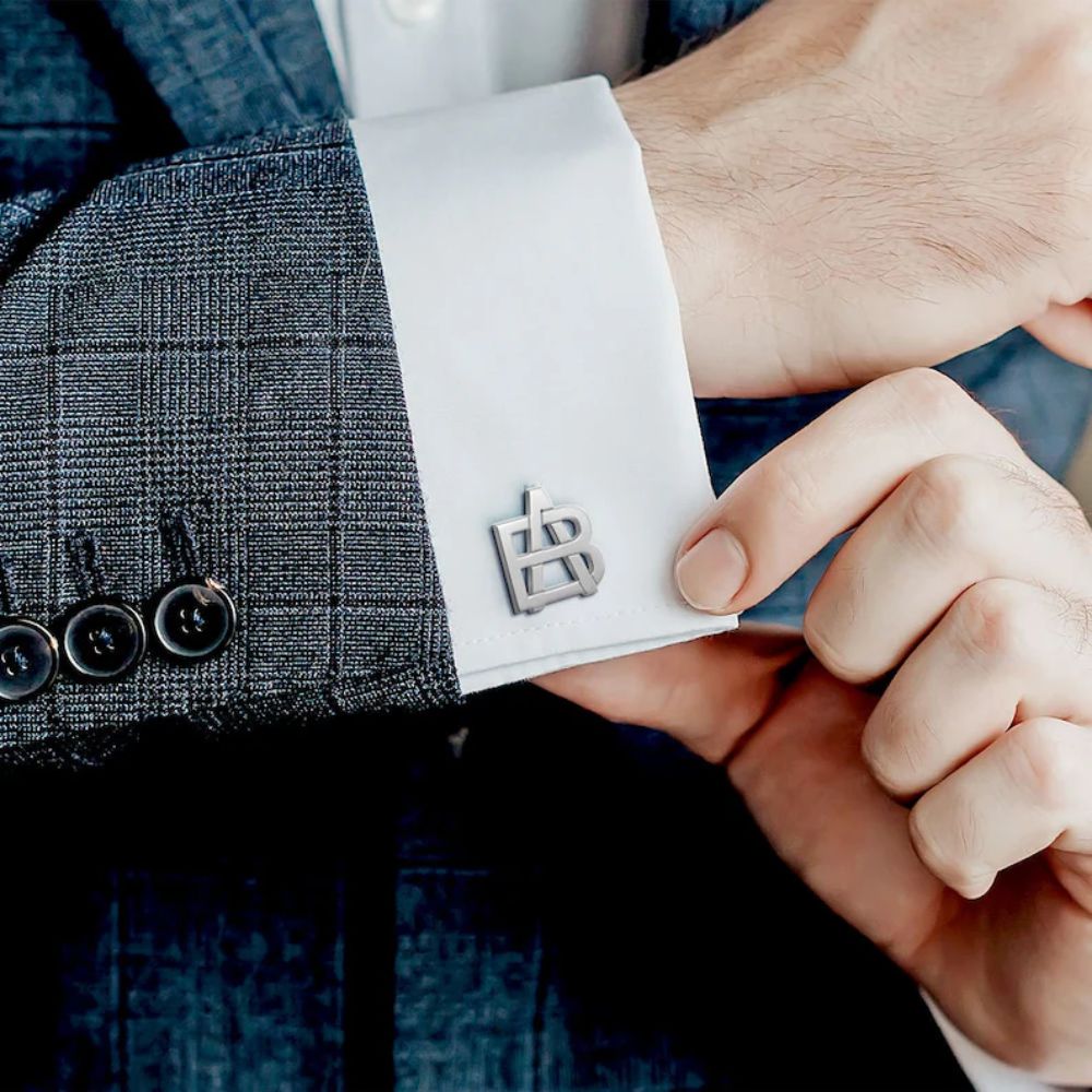 Monogram Overlapping Initial Cufflinks - LuxuryBring