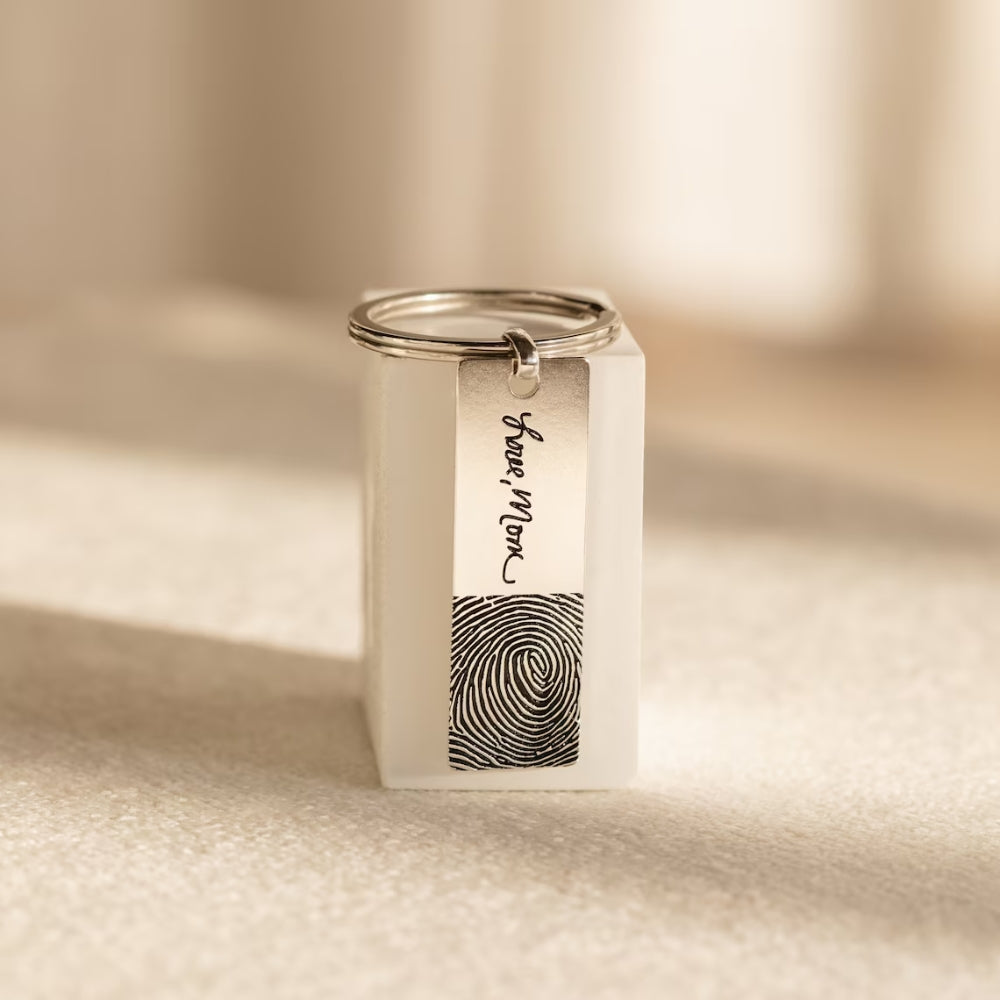 Personalised Actual Fingerprint Keychain - LuxuryBring