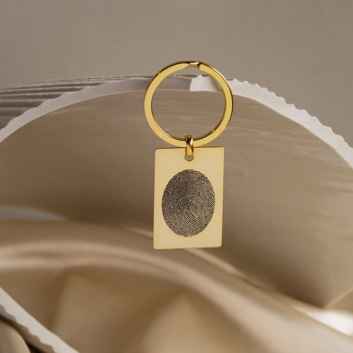 Personalised Actual Fingerprint Keychain - LuxuryBring