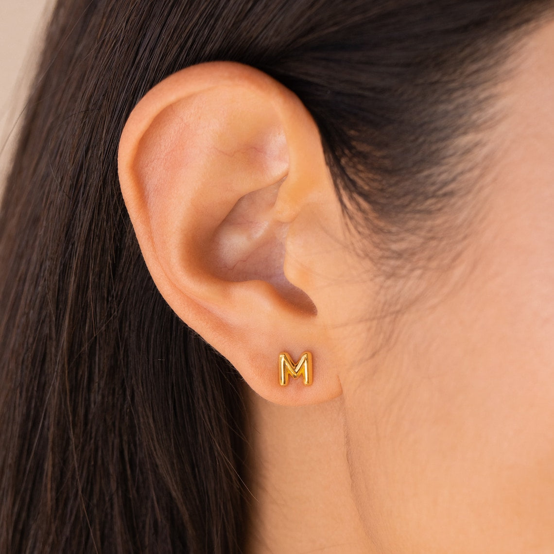 Personalised Dainty Initial Letter Stud Earrings - LuxuryBring