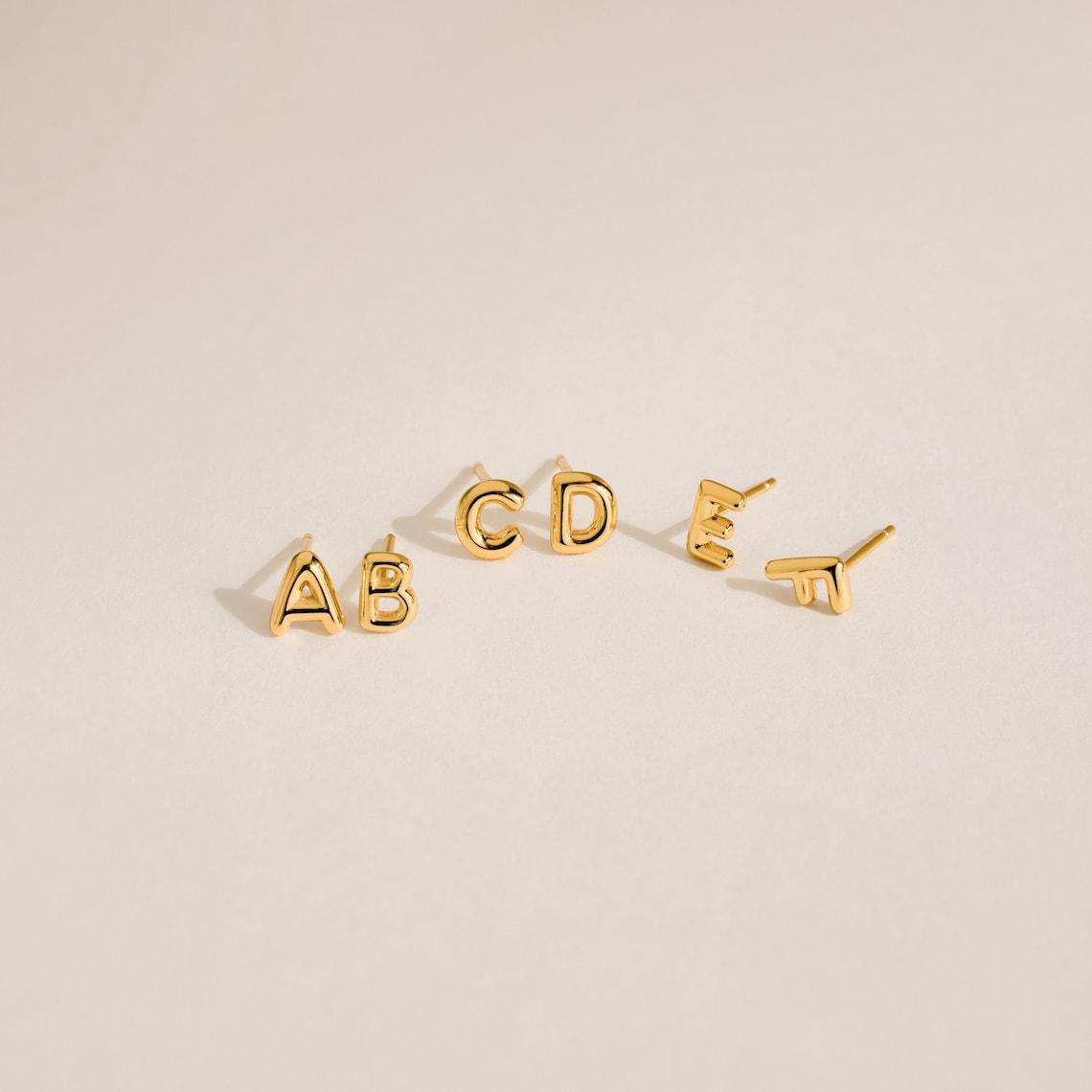 Personalised Dainty Initial Letter Stud Earrings - LuxuryBring