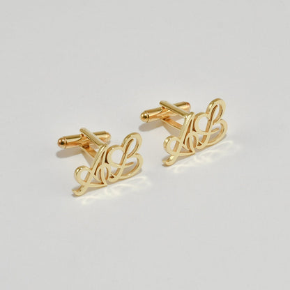 Personalised Initials Heart Cuff Link - LuxuryBring