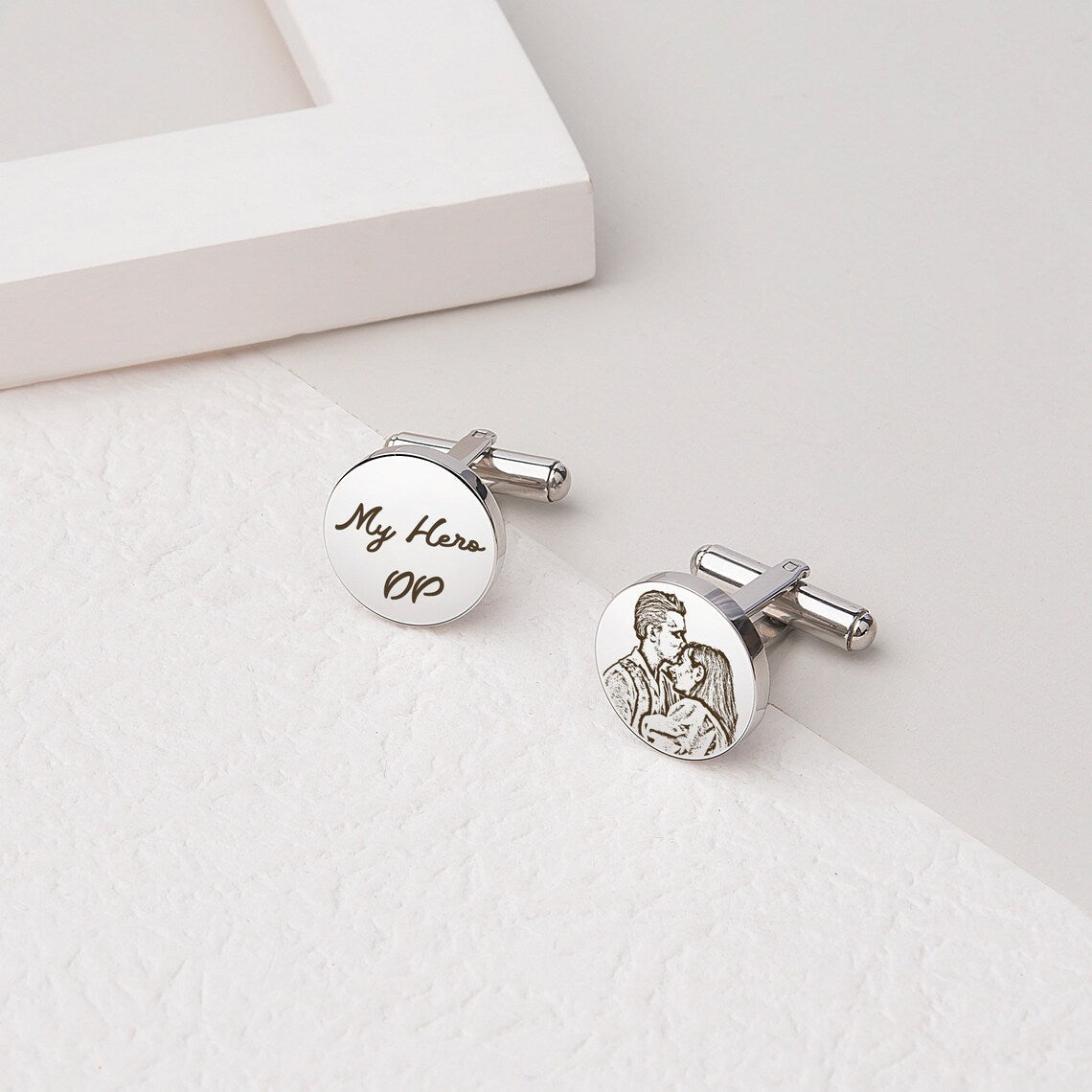 Personalised Photo Engraved Cufflinks - LuxuryBring