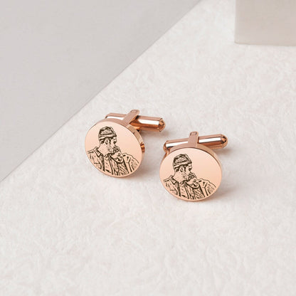 Personalised Photo Engraved Cufflinks - LuxuryBring