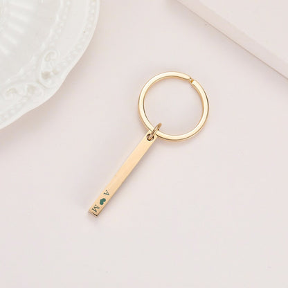 Personalized Engraved Bar Keychain - LuxuryBring