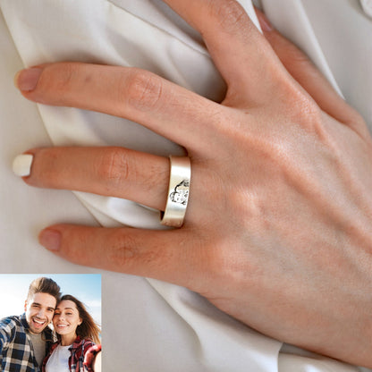 Personalized Engraved Picture Ring - LuxuryBring