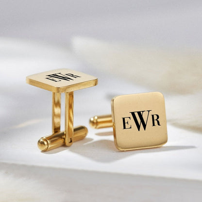 Personalized Engraving Square Cufflinks - LuxuryBring