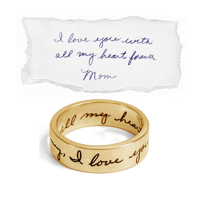 Personalized Handwriting Engraved Ring - LuxuryBring