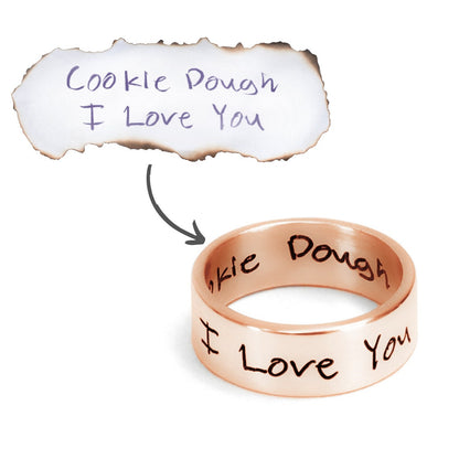 Personalized Handwriting Engraved Ring - LuxuryBring