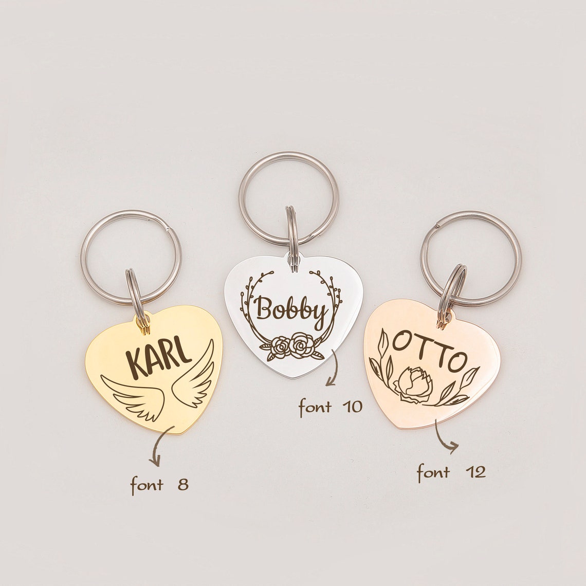 Personalized Heart Custom Dog-Pet Id Tags - LuxuryBring