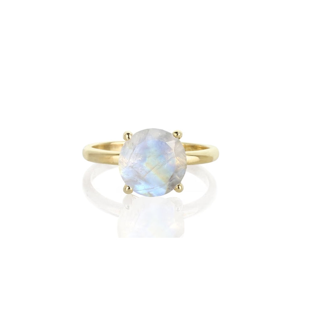 Rainbow Moonstone Gemstone Ring - LuxuryBring