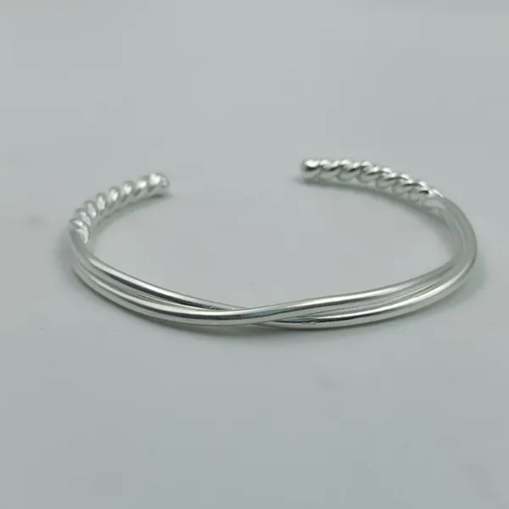 Silver Boho Kada Bracelet for men - LuxuryBring