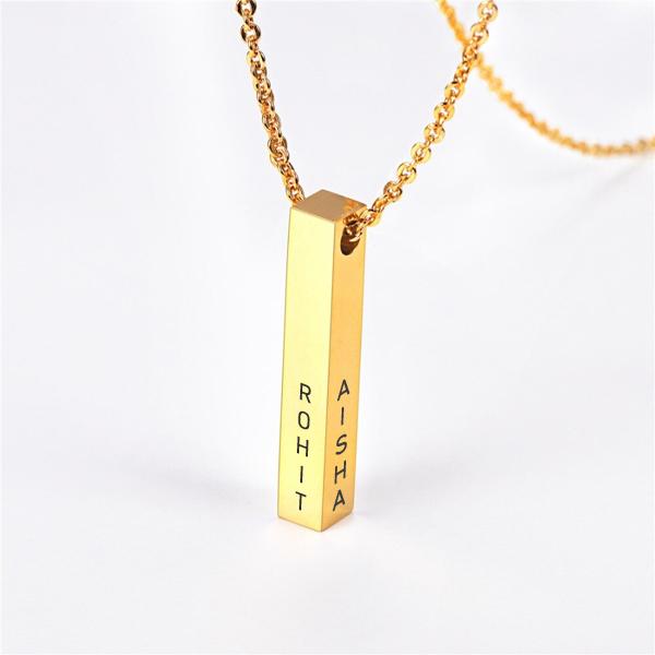 Personalised Cuboid Pendant For Men