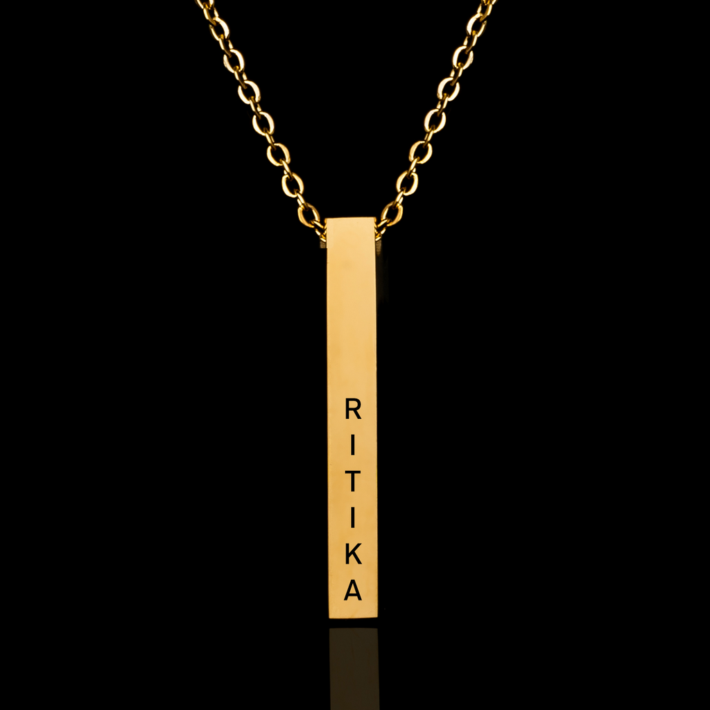 Personalised Cuboid Pendant For Men