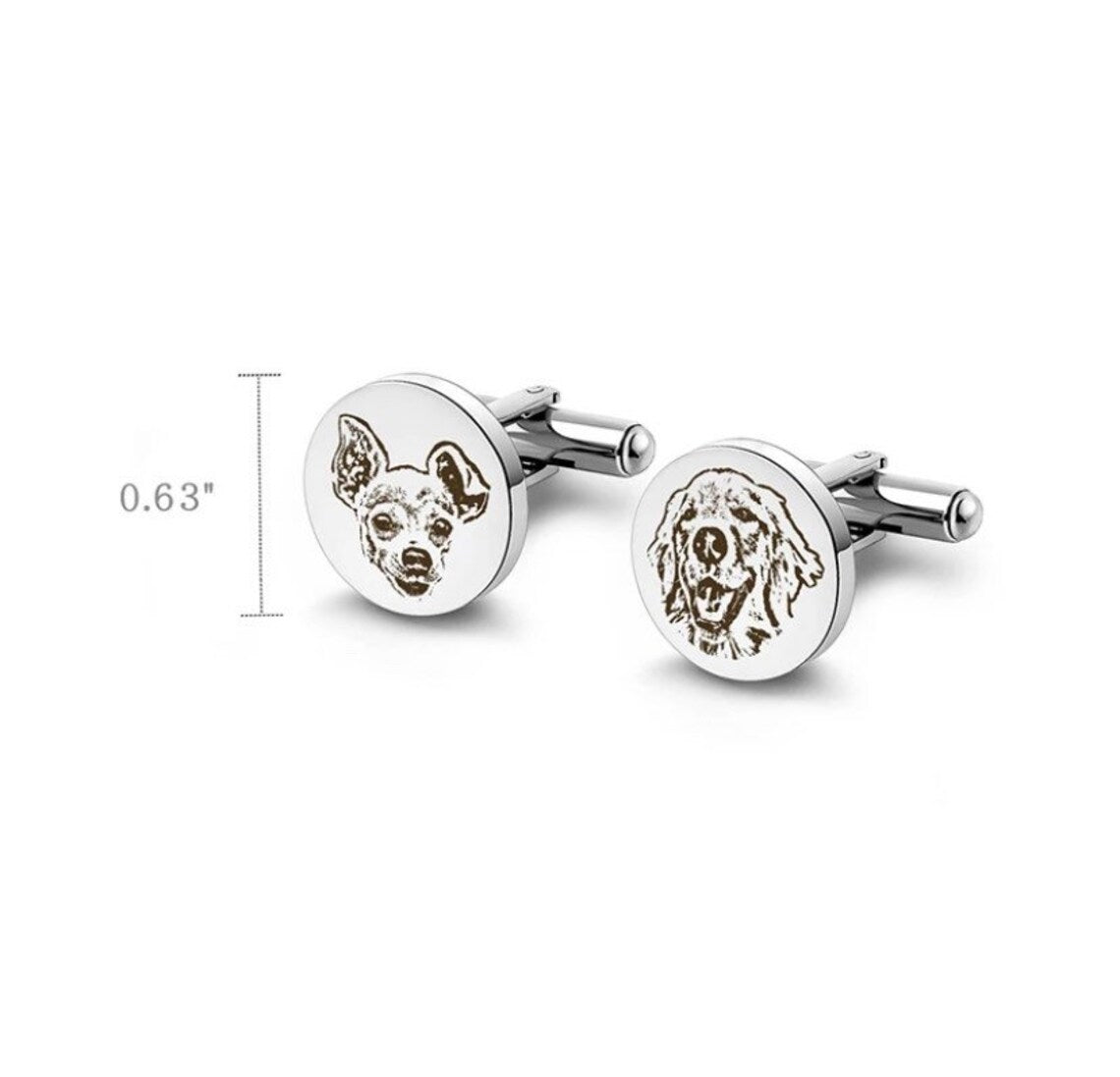 Custom Pet Engraved Cufflinks - LuxuryBring