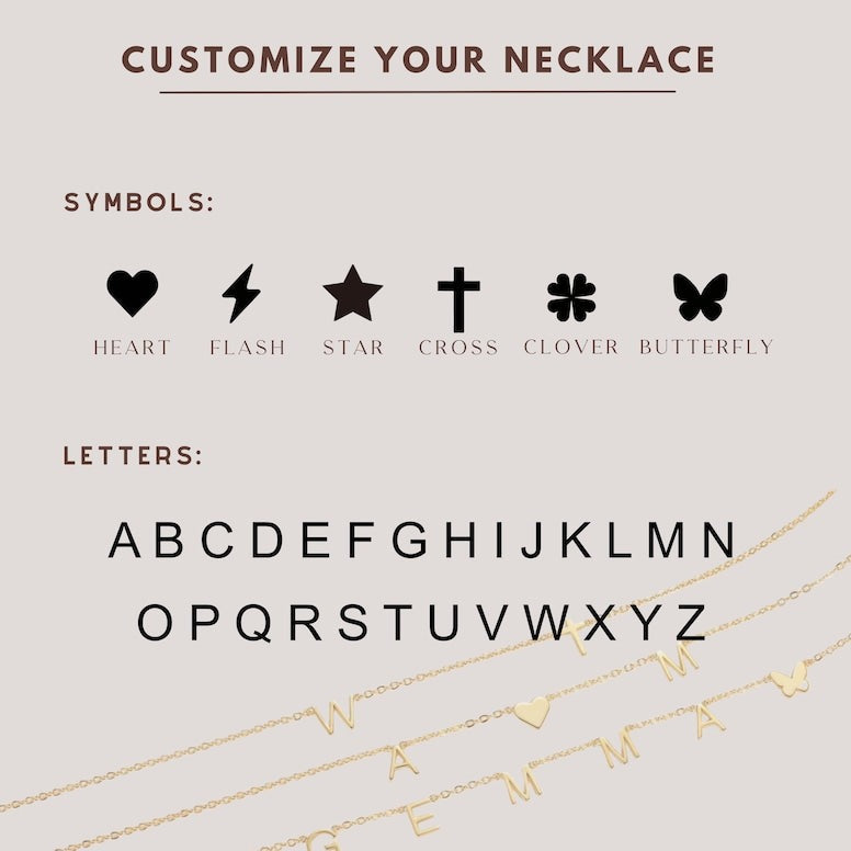 Customized  Initial pendant Necklace - LuxuryBring